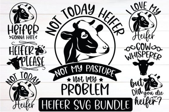 Heifer Svg Bundle, Cow Svg Quotes Bundle